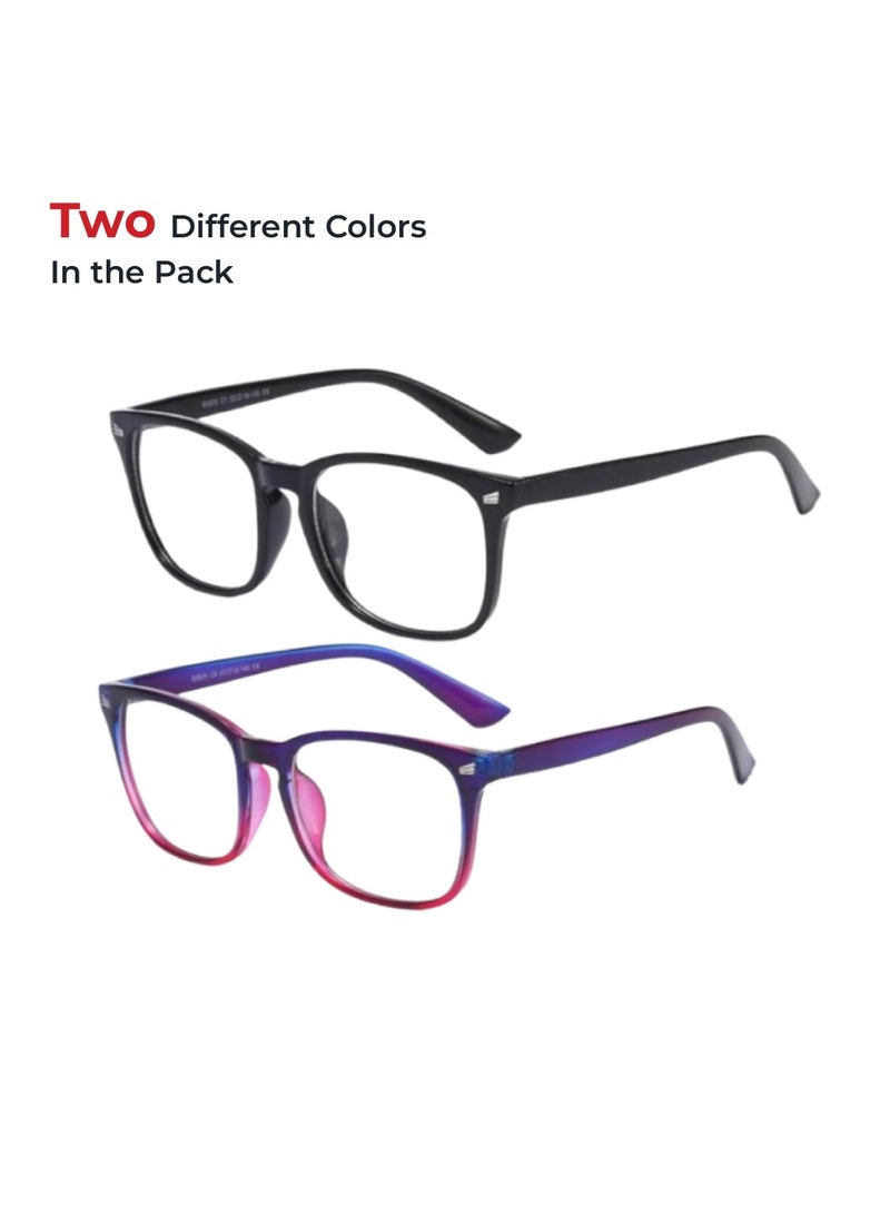 Urban Utility Blue Light Blocking Optical Eyeglasses - Stylish Oversized Frames, Clear Lens, Polarized. Top-rated Bluelight Protection for Reading, Work, & Screen Time. Vintage-Inspired, Lightweight Design.  - Image 2