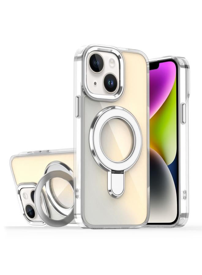 S-TOP Case For iPhone 14 / 13 Plating Gradient Discolor MagSafe Holder Phone Case - Image 1