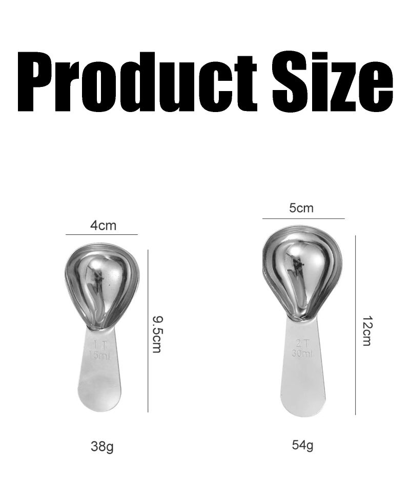 KalamkariX 2PCS Measuring Spoon Set, Coffee Spoon with Measurement Markings, Stainless Steel Scoop Spoon,(15ml and 30ml), Small Spoons for Kitchen, Dining, and Coffee Brewing - Image 2