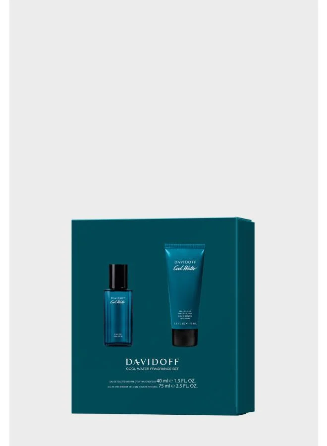 دافيدوف Cool Water Man Eau de Toilette 40ml & Shower Gel 75ml Gift Set