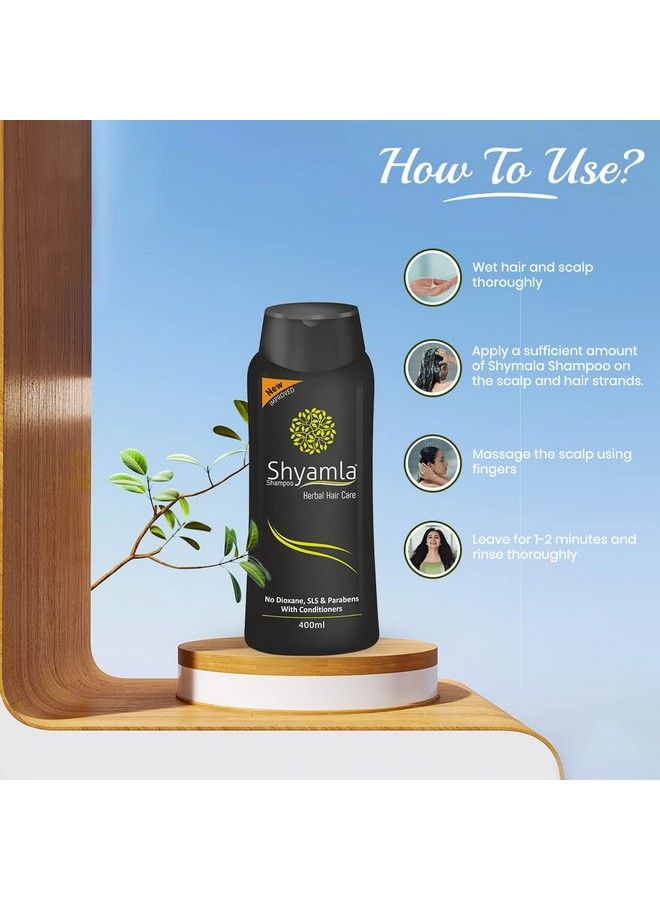 Vasu Shyamla Herbal Hair Shampoo Free From Dioxane Sls And Parabens With Conditioners 400 Ml - Image 4