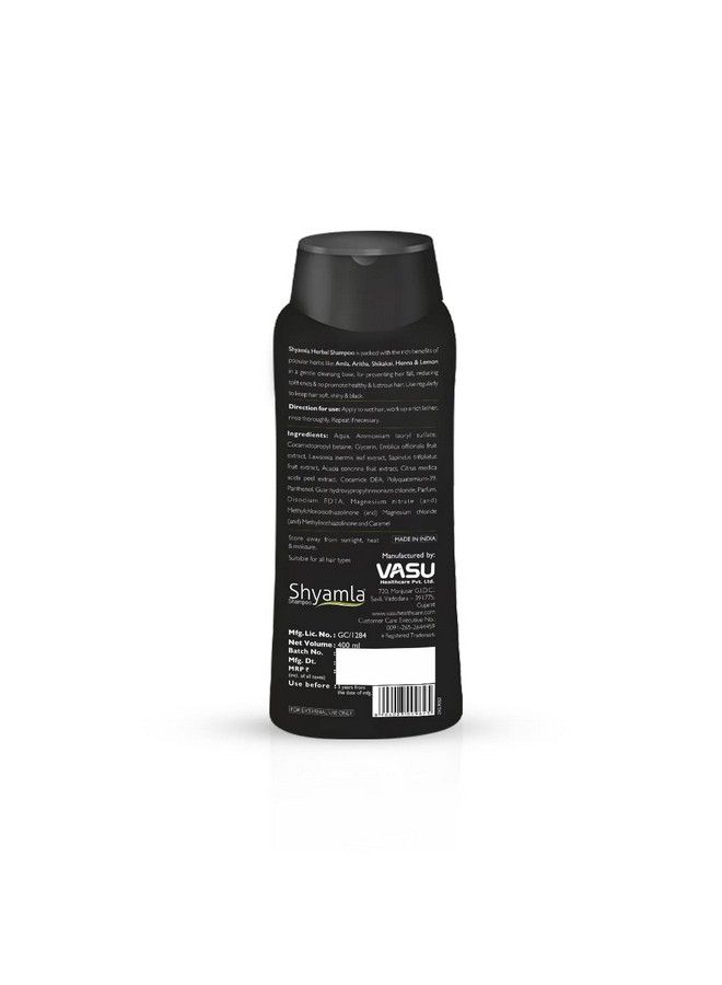 Vasu Shyamla Herbal Hair Shampoo Free From Dioxane Sls And Parabens With Conditioners 400 Ml - Image 5