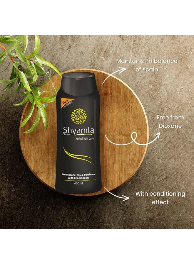 Vasu Shyamla Herbal Hair Shampoo Free From Dioxane Sls And Parabens With Conditioners 400 Ml - Image 3