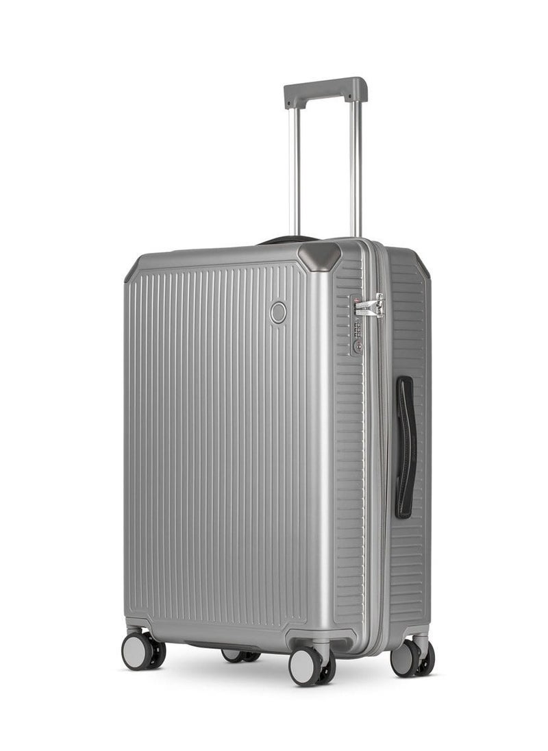 Echolac - Shogun 54cm 4 Double Wheel Cabin Luggage Trolley Silver - Image 1
