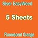 SISER 5 sheets of 12" x 15" Siser Easyweed Heat Transfer Vinyl, IRON ON T-shirt Heat Transfer, Craft Garment (F.ORANGE) - Image 2