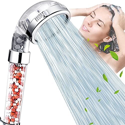 Nosame Shower Head, Filter Filtration High Pressure Water Saving 3 Mode Function Spray Handheld Showerheads for Dry Skin & Hair - Image 1