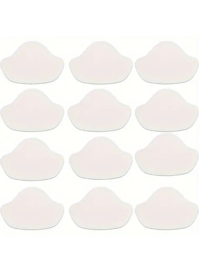 White Self Adhesive Suede Heel Pads 12pcs 6 Pairs Anti Friction Shoe Cushion - Image 3