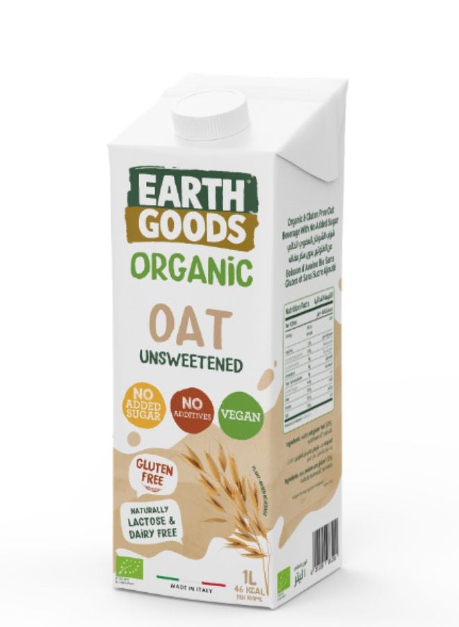 Earth Goods Organic Gluten-Free Oat Milk Unsweetened 1L - Image 2
