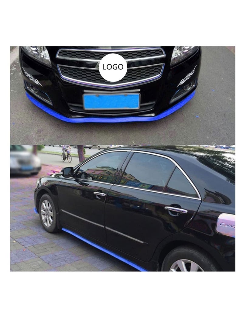 Generic ﻿2.5m Car Univesal Flexible Rubber Front Bumper Lip Splitter Body Side Skirt Protector - Blue  - Image 3