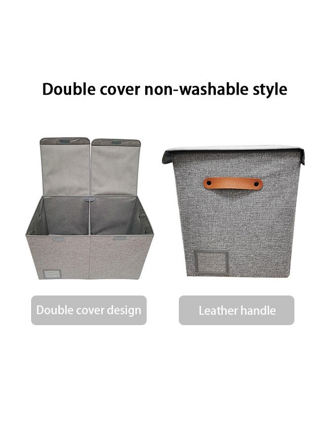 Arabest Collapsible Sturdy Toy Storage Organizer, Large Toy Box Chest with Lid, Toy Bin Organizer Basket with Lids, for Blanket, Toys, Toddler, Nursery, Playroom（double covers） - Image 3