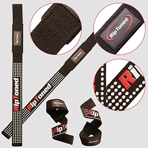 Rip Toned Max Performance Wrist Straps For Weightlifting - 23" Weight Lifting Straps for Men, Women (Padded) - Cotton Gym Wrist Wraps for Deadlift, Strength Training, Powerlifting, Bodybuilding - Image 5
