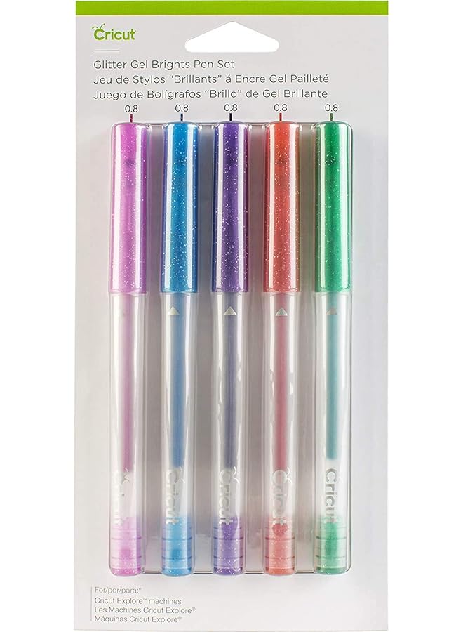 Cricut Medium Point Gel Pen Set 5 Pack Glitter Brights - Image 1