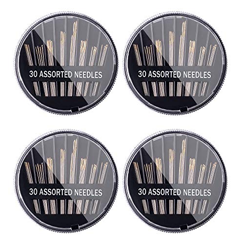 Petutu 30 Count Assorted Hand Sewing Needles Per Pack, Total 4 Pack - Image 1