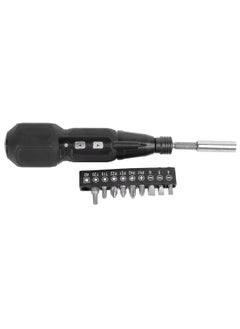 Thoraya Cordless Electric Screwdriver with LED Light Alloy Steel 900mAh USB Charging Electric Manual 2 in 1 Power Screwdriver Set Black  - Image 2