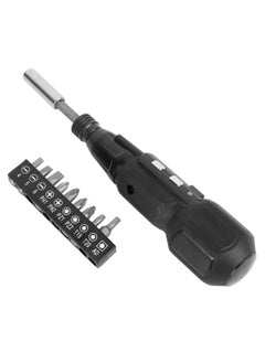 Thoraya Cordless Electric Screwdriver with LED Light Alloy Steel 900mAh USB Charging Electric Manual 2 in 1 Power Screwdriver Set Black  - Image 3