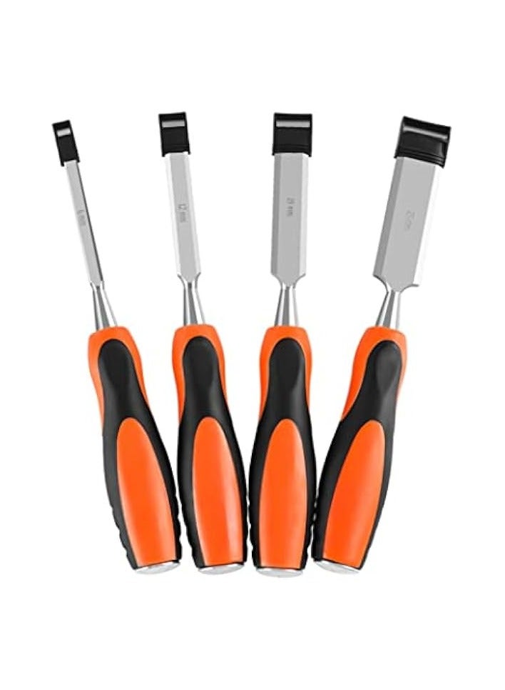 PROMASS Chisel Set Working Carving Tool with Anti-Slip Handle for Carpentry Sculpting Crafts 4PCS,Working Chisel  - Image 1