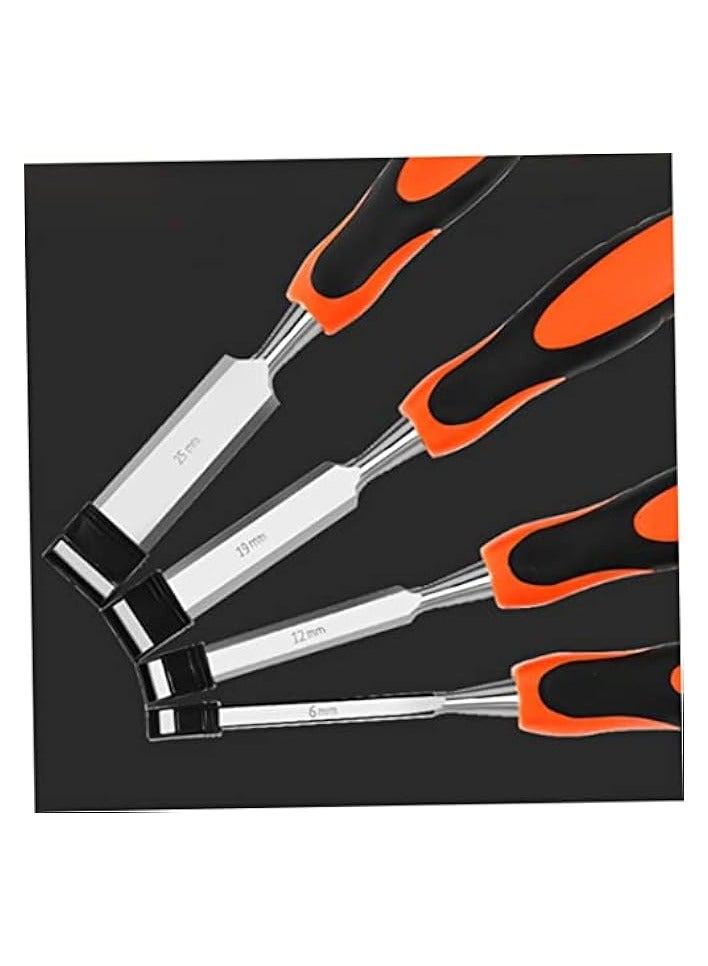PROMASS Chisel Set Working Carving Tool with Anti-Slip Handle for Carpentry Sculpting Crafts 4PCS,Working Chisel  - Image 2