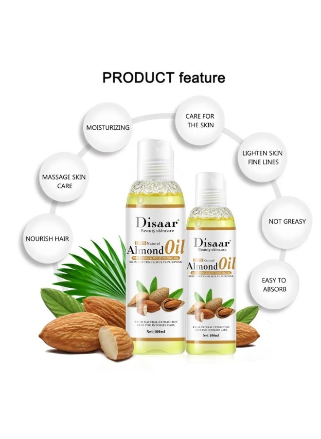Disaar 100ml Almond Oil Whitening and Moisturizing Oil Skin Softener Multi Purpose Pure Skin Care Oil Natural Avocado Body Oil Massage Essential Oil Face Oil Nourish Essential Oil Avocado Massage Oil - Image 3