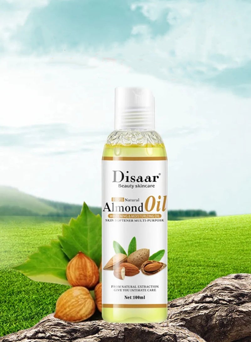 Disaar 100ml Almond Oil Whitening and Moisturizing Oil Skin Softener Multi Purpose Pure Skin Care Oil Natural Avocado Body Oil Massage Essential Oil Face Oil Nourish Essential Oil Avocado Massage Oil - Image 1