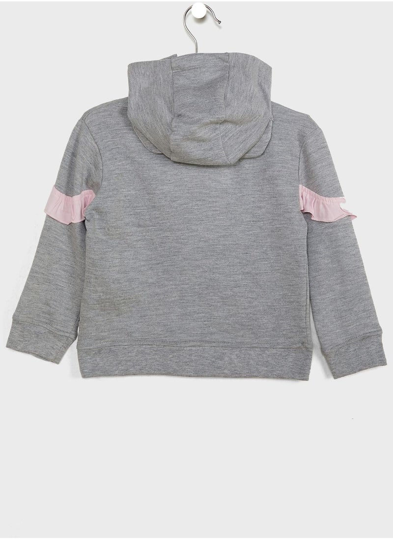 Cheekee Munkee - Kids Ruffle Zip Through Hoodie - Image 1