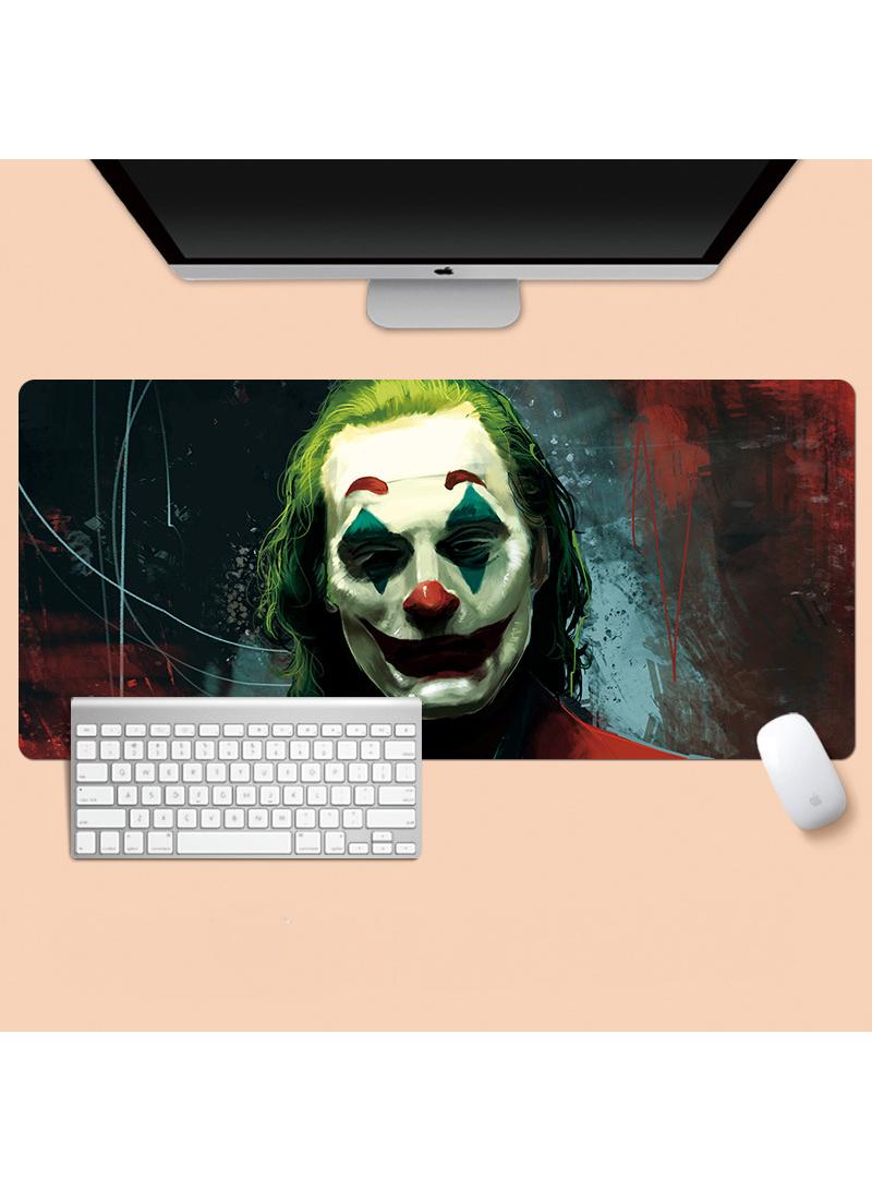 Joker Anime Movie Characters Gaming Mouse Pad Extended Large Mat Desk Pad Stitched Edges Mousepad Long Mouse Pad And Non-Slip Rubber Base Mice Pad 800X300X4mm