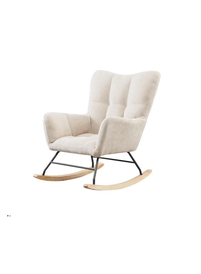 Baity Single chair, comfortable fabric for sitting - light beige - Image 3