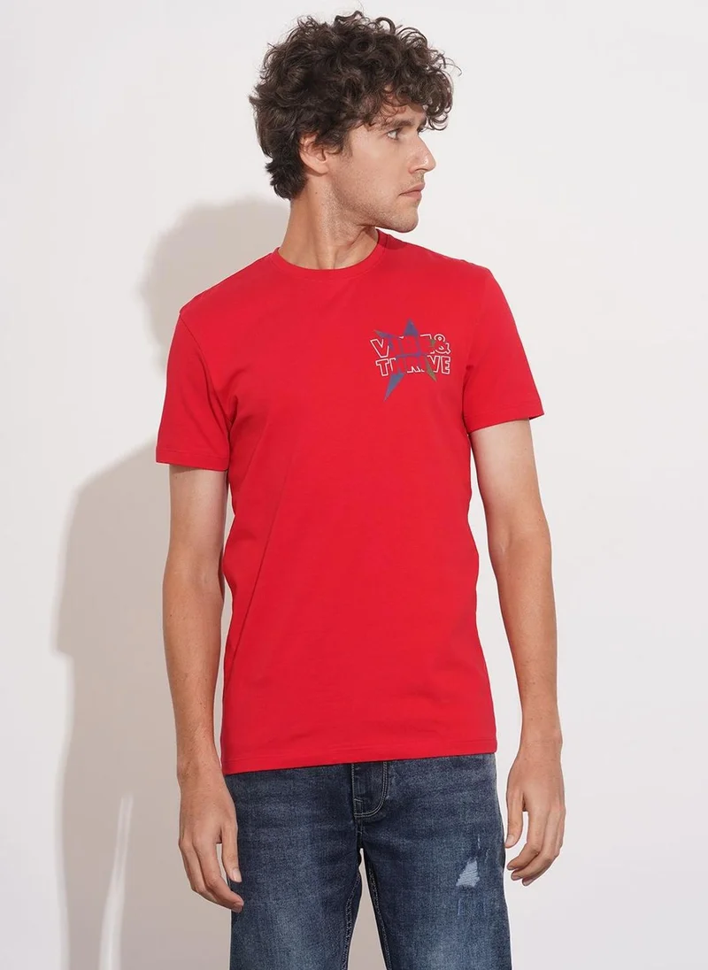 Being Human Typography Printed Round Neck Pure Cotton T-shirt