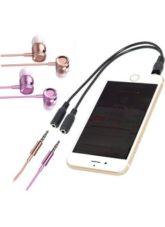Taimi Pack Of 10 Jack 1 Male to 2 Female Stereo Headphone Earphone Jack Y Splitter Audio Adapter Cable Black 3.5mm  - Image 4