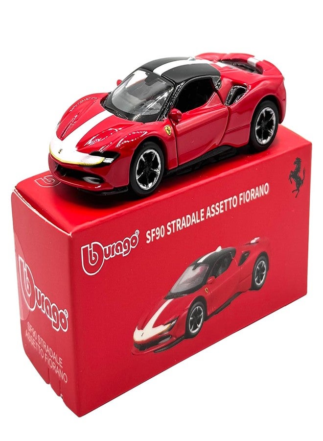 Bburago مجموعة نماذج سيارات فيراري من ببراغو بمقياس 1:64 (SF90 STRADALE ASSETTO FIORANO)