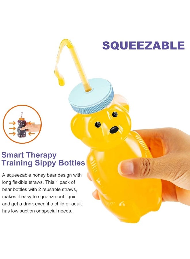 SnuzzleMart Bear Training Cup with Straw 230 ml Squeezable Drinking Cup - Image 5