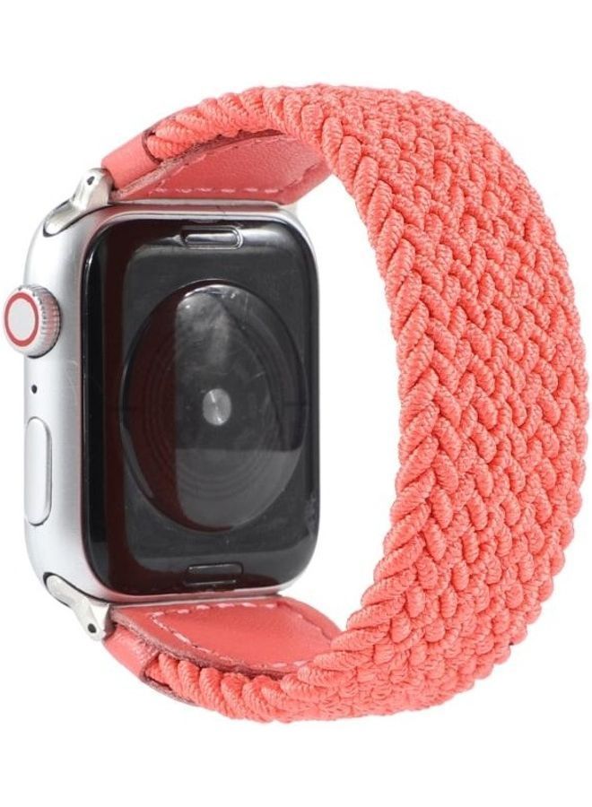 NIBEMINENT Braided Wrist Band For Apple Watch Series 6/SE/5/4 40mm And 3/2/1 38mm Pink - Image 1