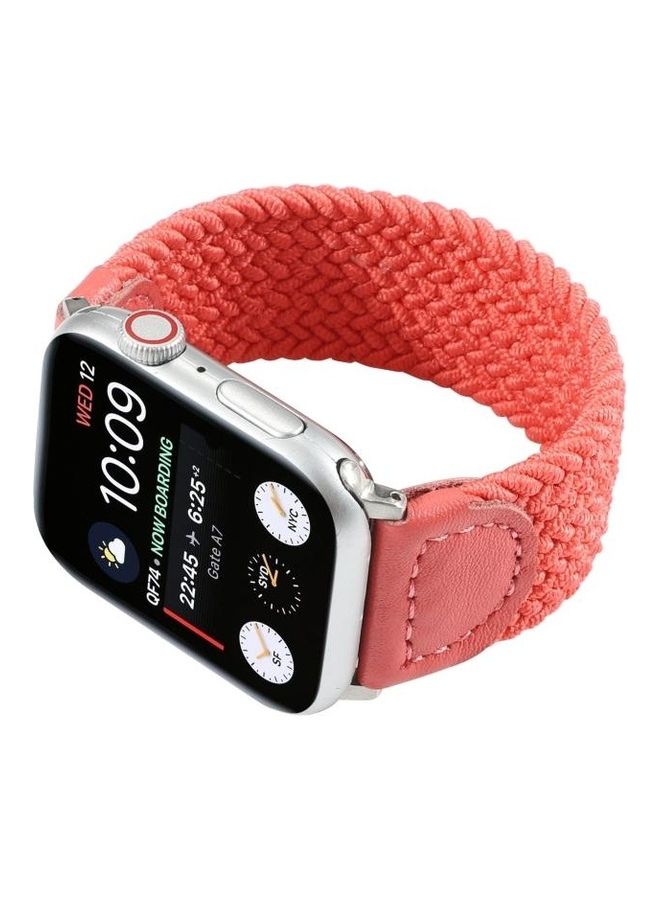 NIBEMINENT Braided Wrist Band For Apple Watch Series 6/SE/5/4 40mm And 3/2/1 38mm Pink - Image 4
