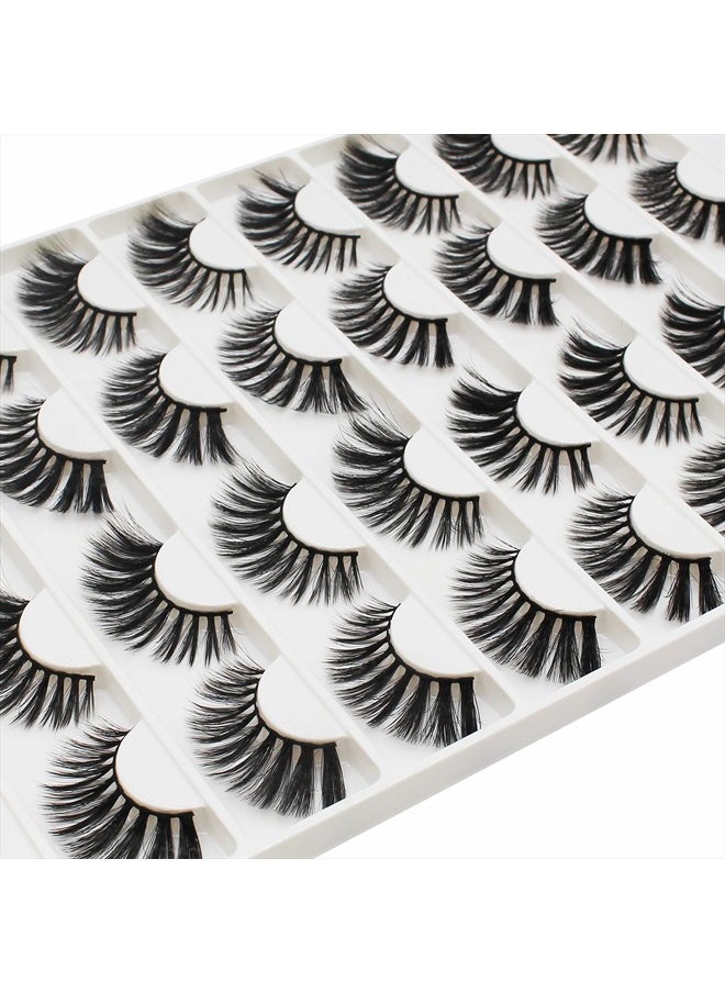 Vayator 16 Pairs False Eyelashes Natural Wispy Fluffy Dramatic Volume Fake Lashes Extension Handmade Cruelty-free Eyelash (D069)  - Image 1