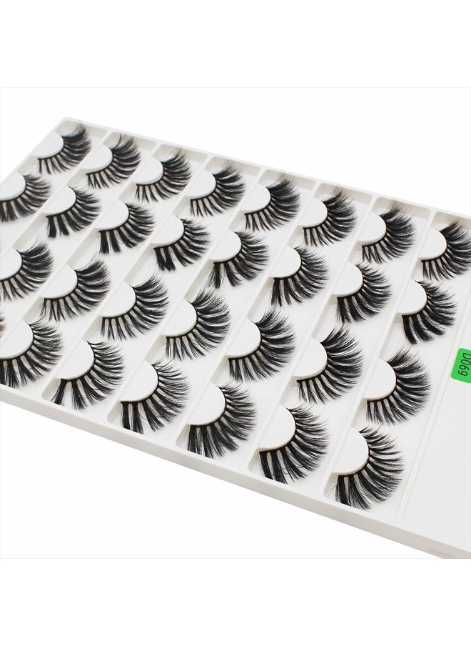 Vayator 16 Pairs False Eyelashes Natural Wispy Fluffy Dramatic Volume Fake Lashes Extension Handmade Cruelty-free Eyelash (D069)  - Image 2