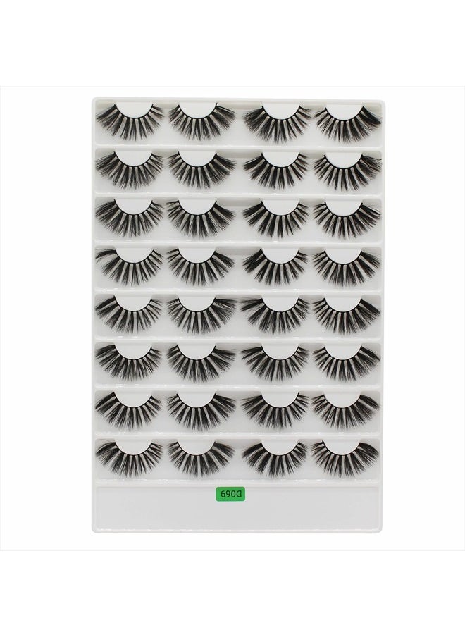 Vayator 16 Pairs False Eyelashes Natural Wispy Fluffy Dramatic Volume Fake Lashes Extension Handmade Cruelty-free Eyelash (D069)  - Image 5