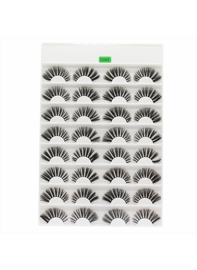 Vayator 16 Pairs False Eyelashes Natural Wispy Fluffy Dramatic Volume Fake Lashes Extension Handmade Cruelty-free Eyelash (D069)  - Image 4