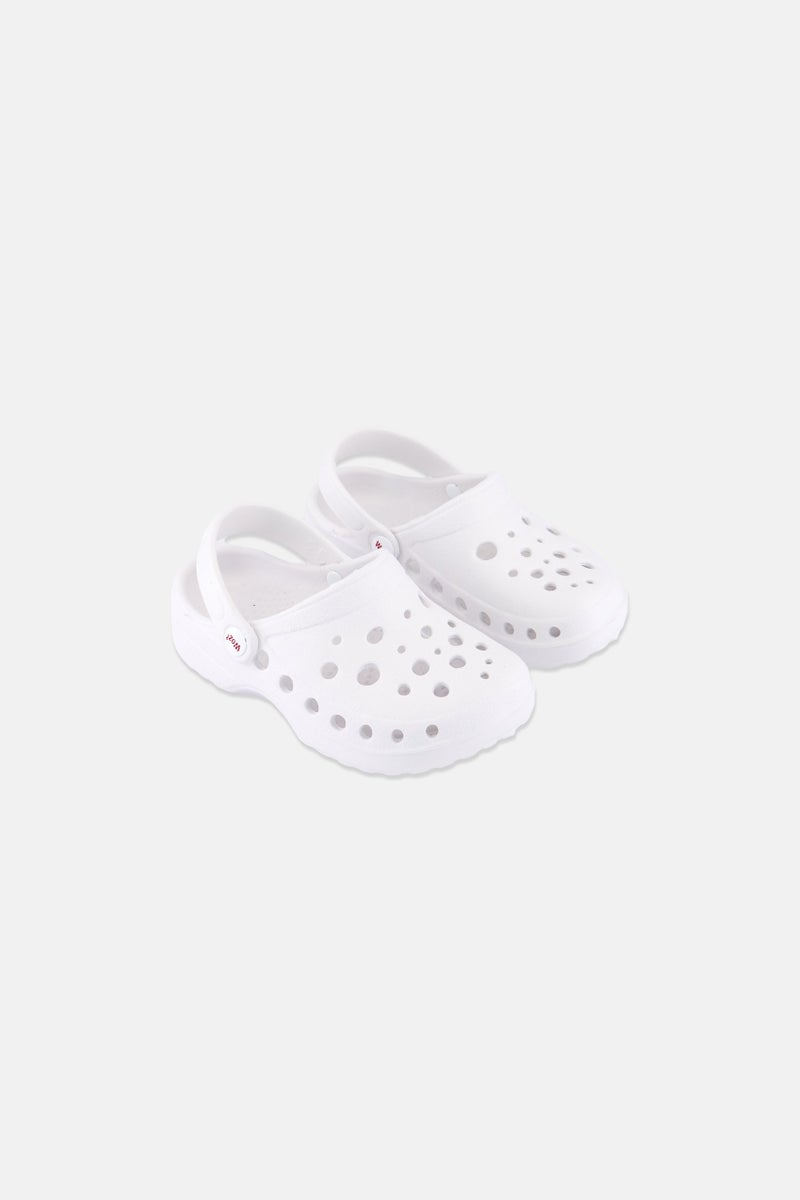 Woz Kids Boy Slip On Clogs, White - Image 1