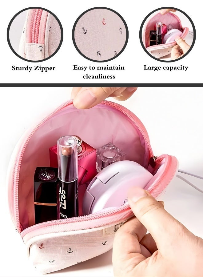 3-Piece Portable Cosmetic Bag Set, Travel Makeup Bag For Organizing Toiletries And Cosmetics, Transparent With Multi-Colored Zipper - Image 2
