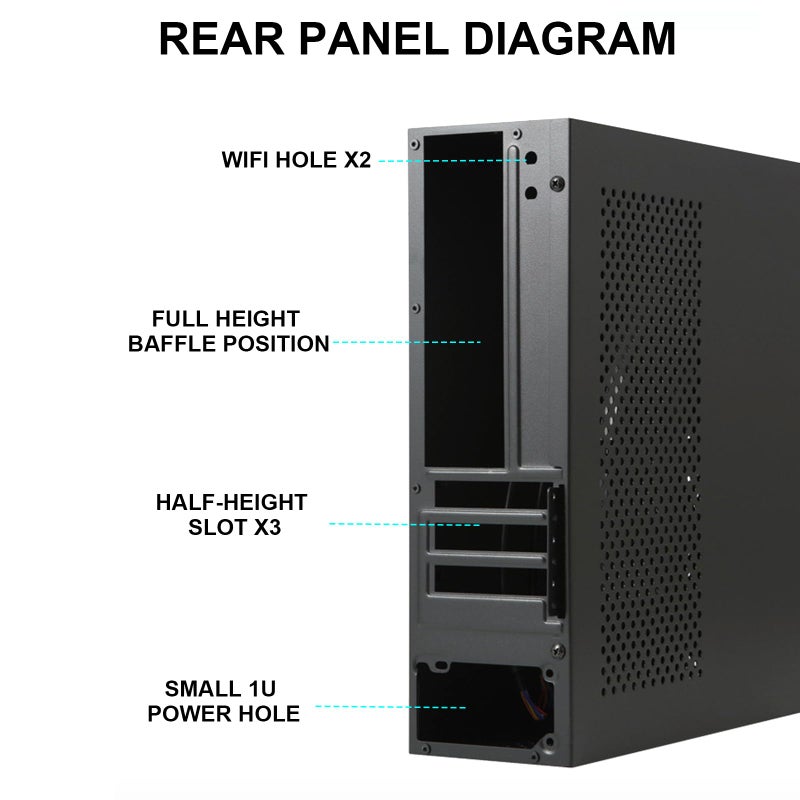 A10 7 3L MATX علبة كمبيوتر صغيرة الشكل هيكل معزز لتبديد الحرارة توفير للمساحة في البناء - Image 4