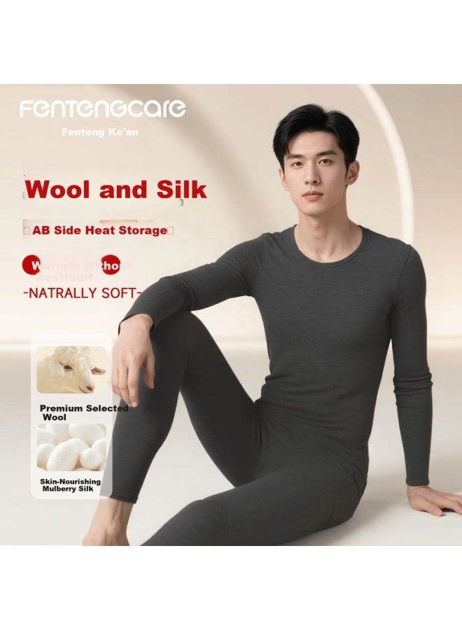 Fentengcare Double-sided Fleece Men's Thermal Underwear Set Slim Fit Autumn Winter Base Layer Yr - Image 1