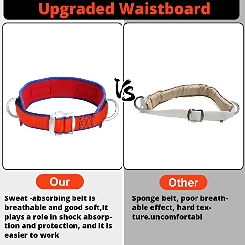 TT TRSMIMA Trsmima Safety Belt with Adjustable Lanyard and Updated Waist Pad - Tree Climbing Belt Harness - Safety Lanyard Fall Protection- Fall Arrest Kite Climbing Lanyard,Ladder Safety Harness - Image 5