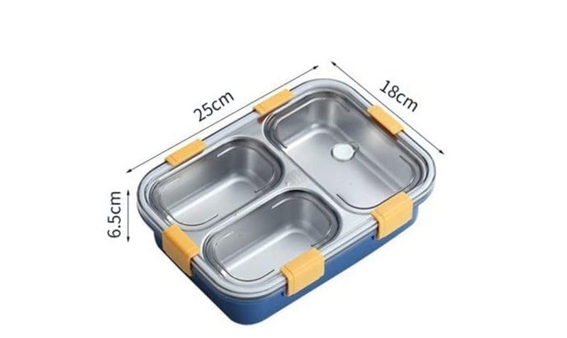 JAGDIV Lunch Box for Adults Lunch Box for Kids with Spoon Fork Stainless Steel Lunch Box with 3 Compartment Durable Perfect Size for OnTheGo Meal BPAFree - Image 2