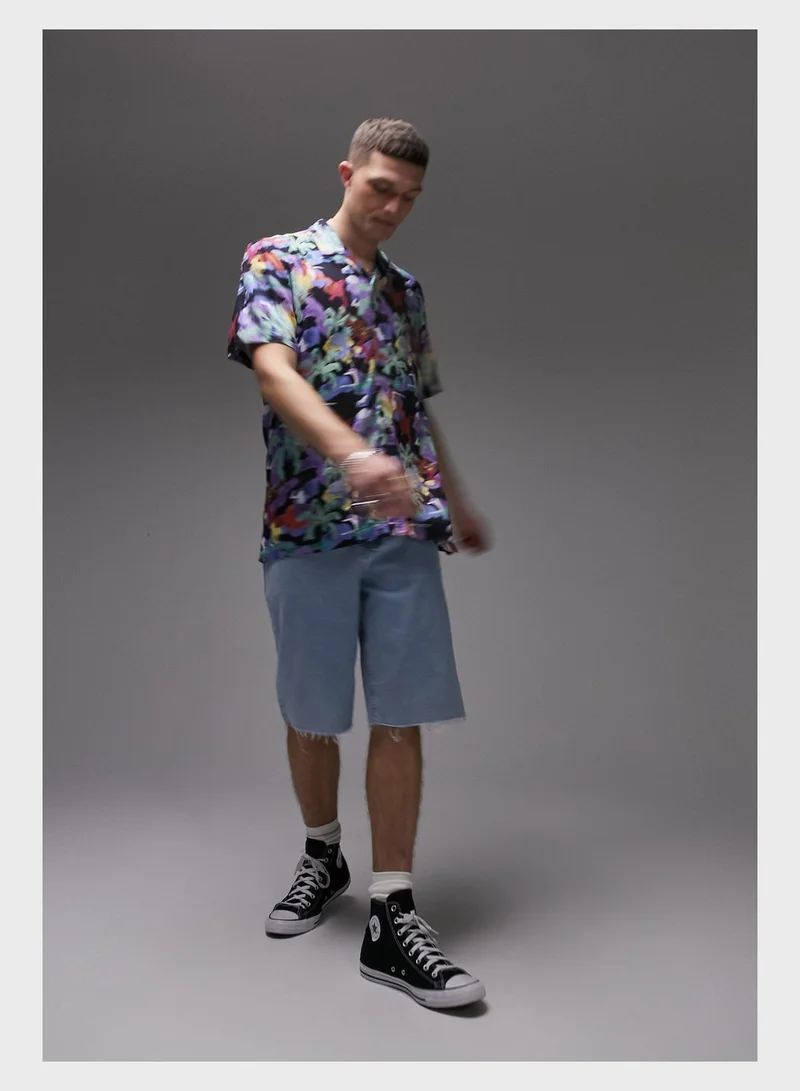 TOPMAN Paintbrush Print Shirt