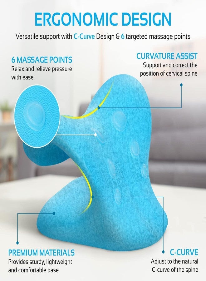 KEXES Cervical Neck Stretcher for Pain Relief - Chiropractic Traction Pillow for Spine Alignment, TMJ, Shoulder Stiffness & Stress Relief | Orthopedic Neck Relaxer for Home & Office Therapy - Image 3