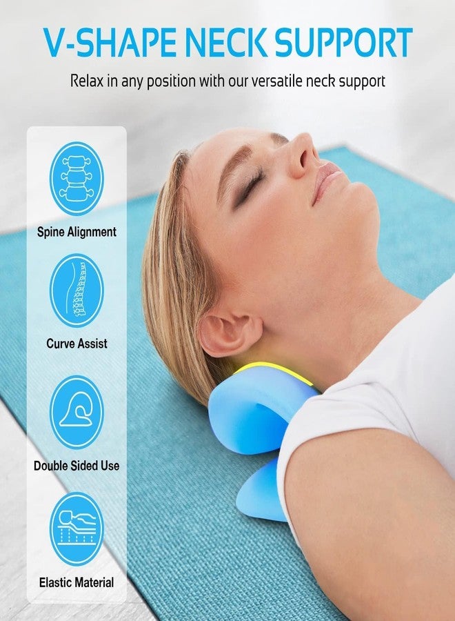 KEXES Cervical Neck Stretcher for Pain Relief - Chiropractic Traction Pillow for Spine Alignment, TMJ, Shoulder Stiffness & Stress Relief | Orthopedic Neck Relaxer for Home & Office Therapy - Image 5