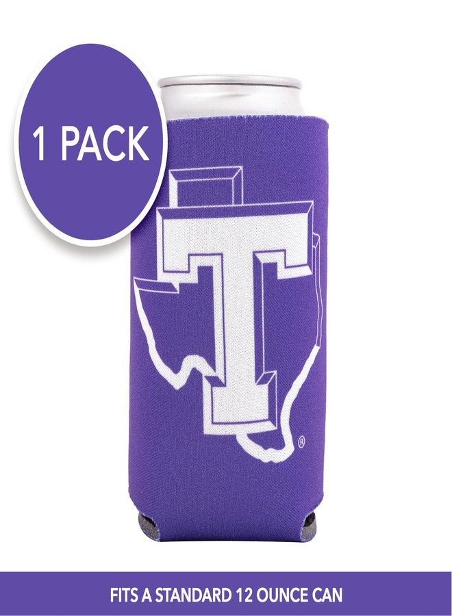 ديزرت كاكتوس حافظة علب مشروبات بتصميم صبار الصحراء، جامعة ولاية تارلتون، مبرد مشروبات تكساس، عبوة واحدة من الفوم، حامل علب سعة 12 أونصة، جانب واحد (التصميم أ) - Image 2