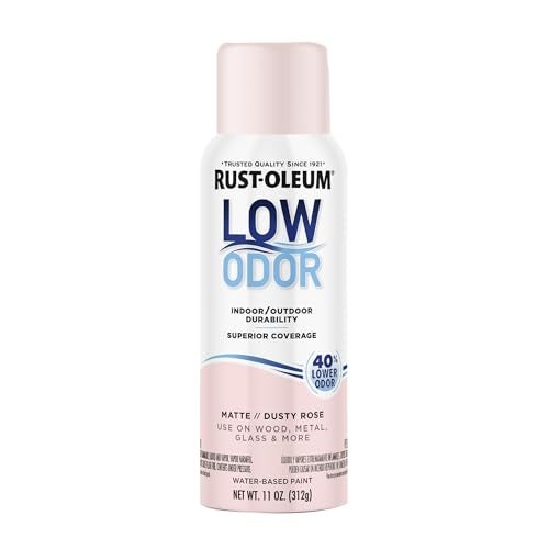 Rust-Oleum Low Odor Premium Spray Paint, 11 oz, Matte Dusty Rose - Image 1