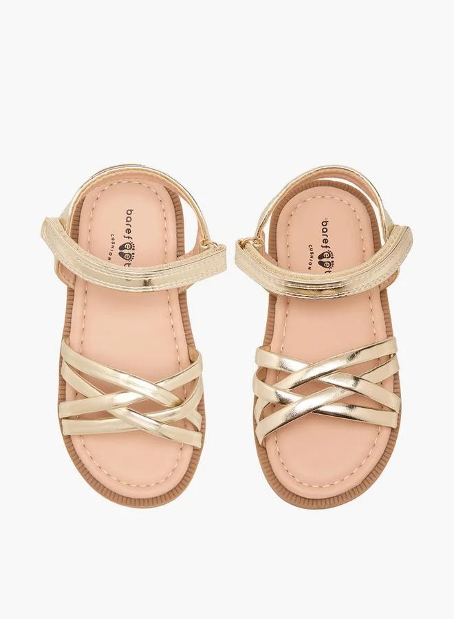 Barefeet Girls Hook & Loop Strap Sandals