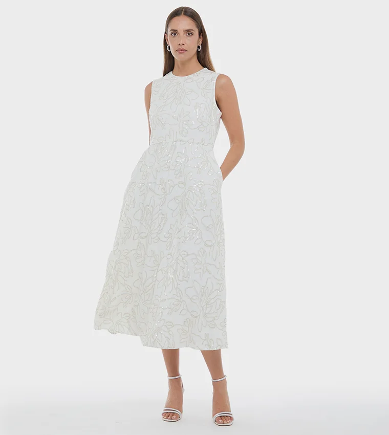 BCBG BCBG EMBROIDERED DRESS