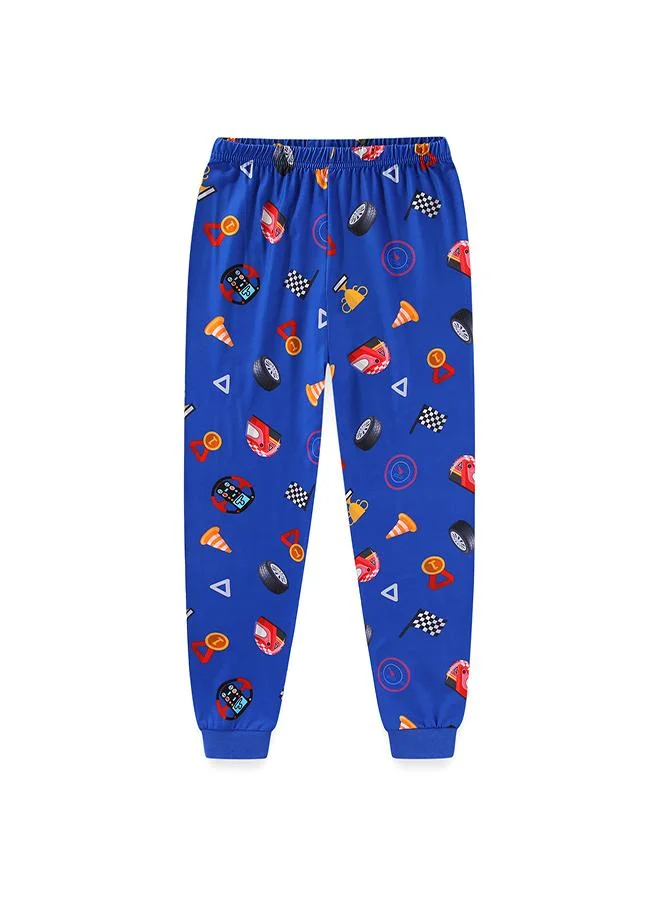 babyqlo Racing Cars Print Boys Glow in the dark Pajama Set